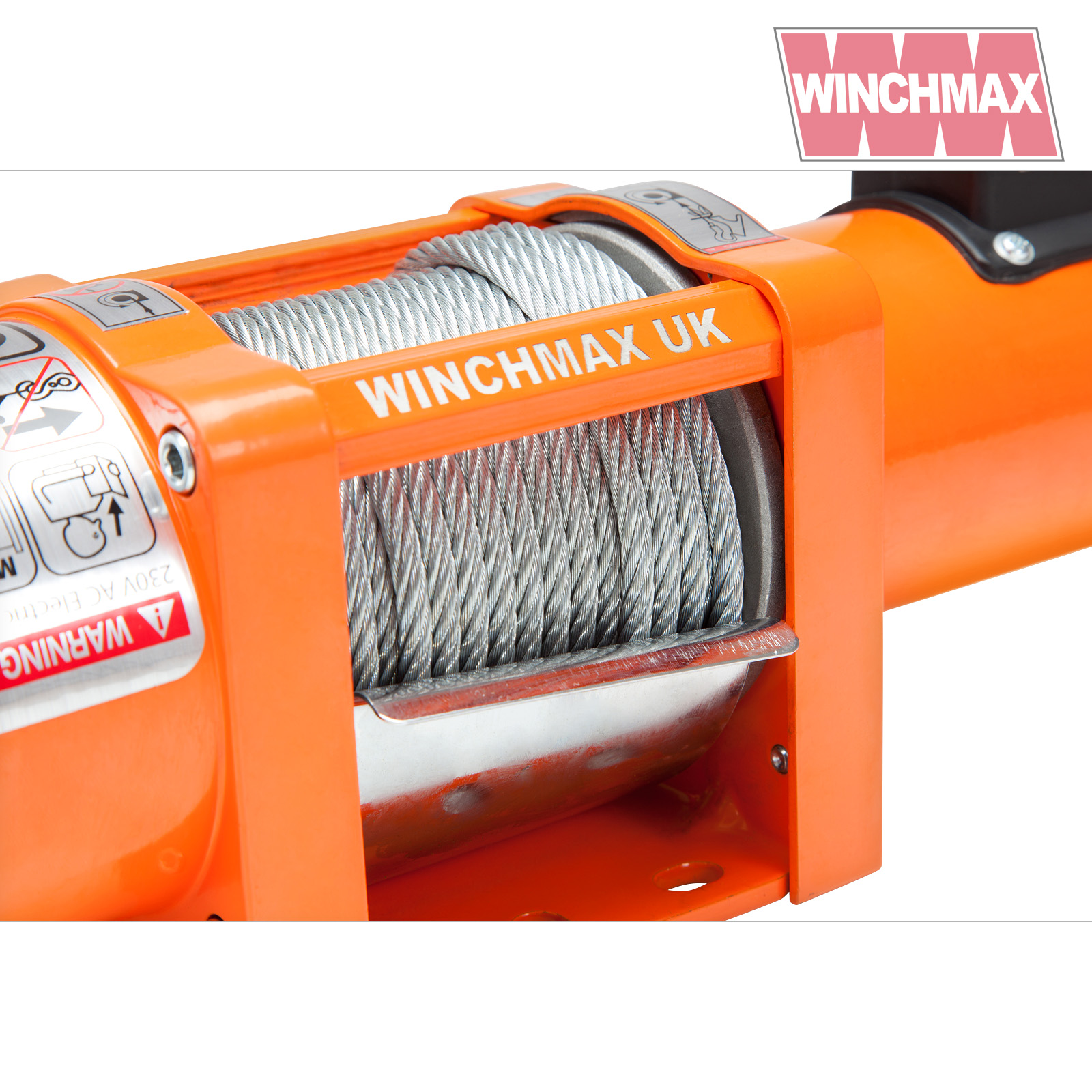 3,000lb Original Orange 240V 13A Single Phase Winch. Winchmax