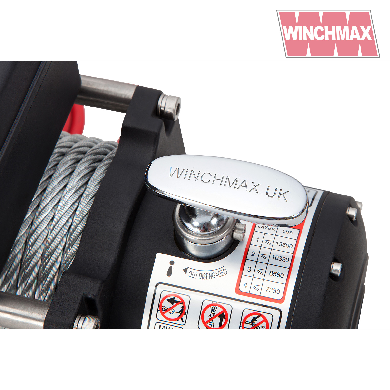 WINCHMAX 12v electric winch 13,000lbs (5,900kg) military spec with