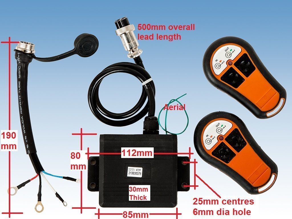 WIRELESS WINCH REMOTE CONTROL TWIN HANDSET 24V 24 VOLT | eBay badlands winch wiring diagram 12v 