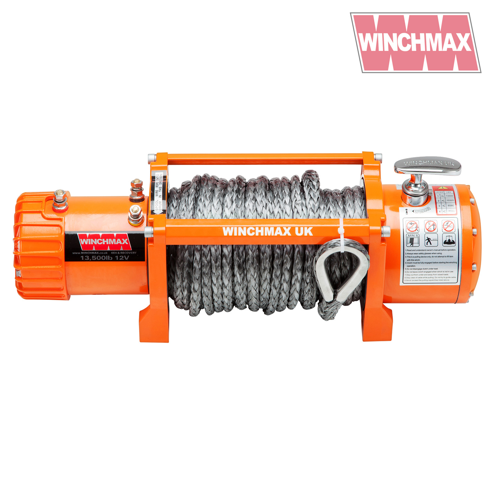 ELECTRIC WINCH 13500lb 12V SYNTHETIC ROPE WINCHMAX 4x4/RECOVERY