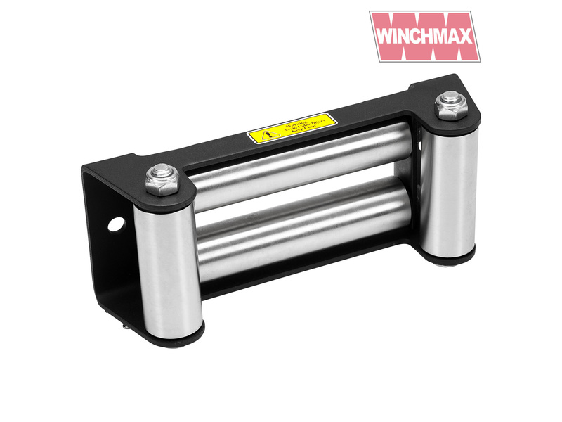 WINCHMAX Roller Fairlead, Large, Military Grade, Matt Black. Stainless Steel Rollers. Winchmax
