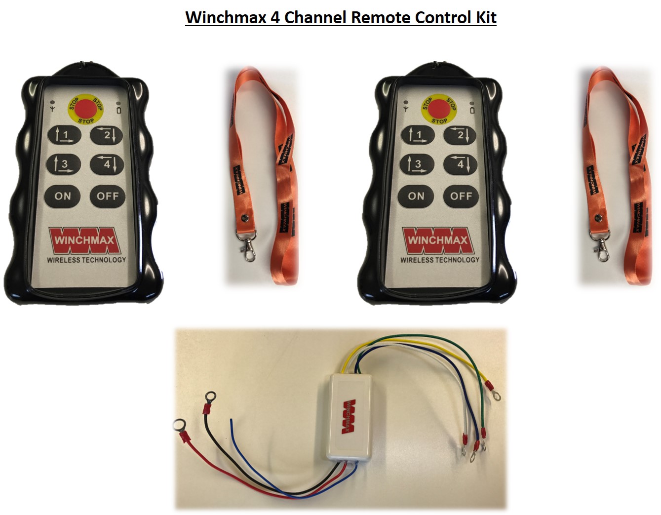 WIRELESS WINCH REMOTE CONTROL TWIN HANDSET WINCHMAX BRAND 12V 12 VOLT