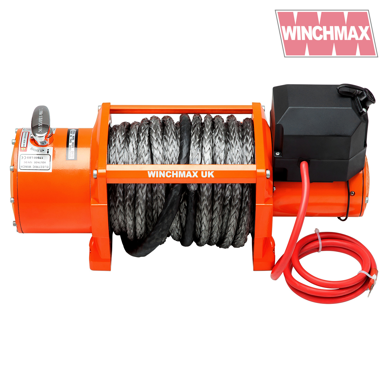 WINCHMAX original orange 12v electric winch 17,000lbs (7,711kg) with