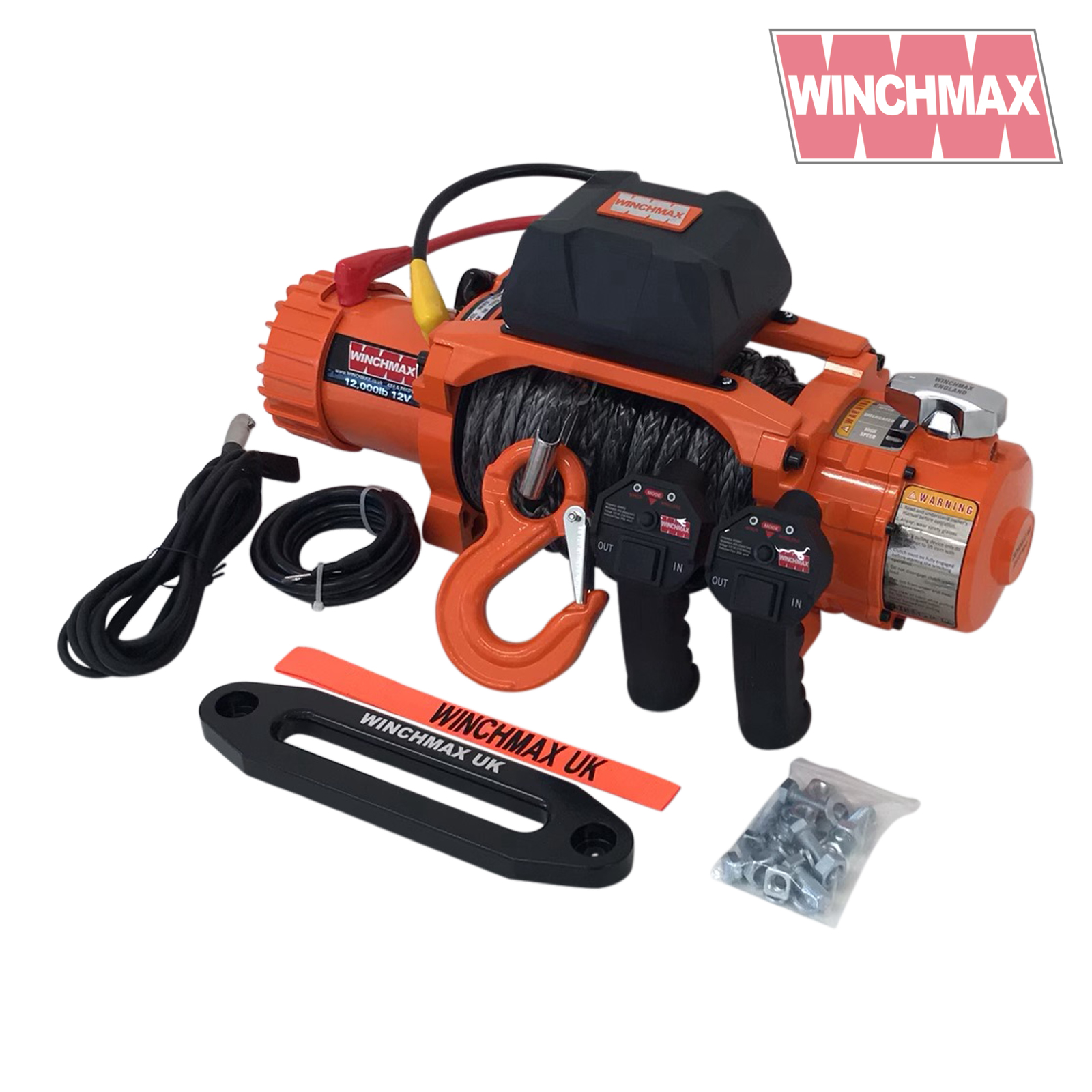 Electric Winch 12000lb Two Speed 12V Dyneema WIRELESS FEATURE FAST