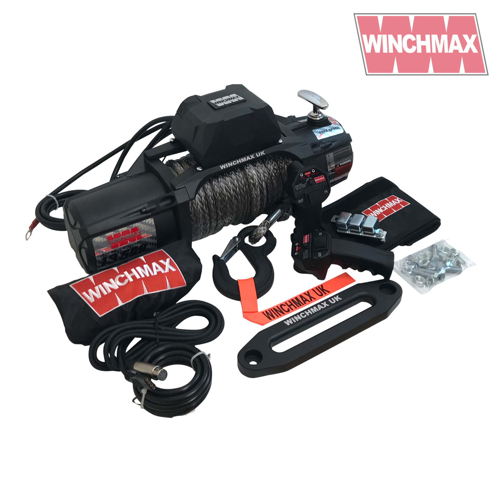 WINCHMAX 12v electric winch SL 13,500lbs (6,123 kg). Military spec with