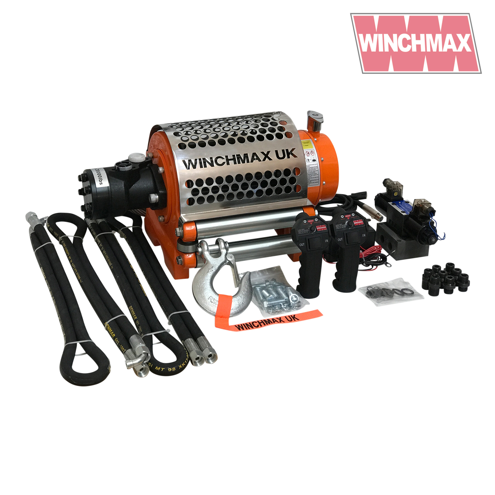 HYDRAULIC WINCH ZS 20000 lb WINCHMAX ORIGINAL ORANGE WINCH WITH STEEL