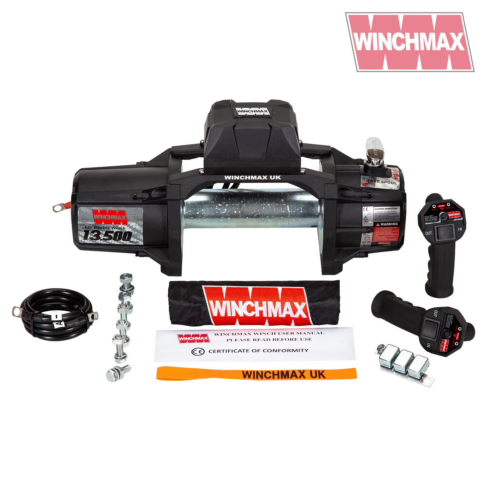 WINCHMAX electric winch 12v 13500lbs (6,123kg) pull SL. Military spec