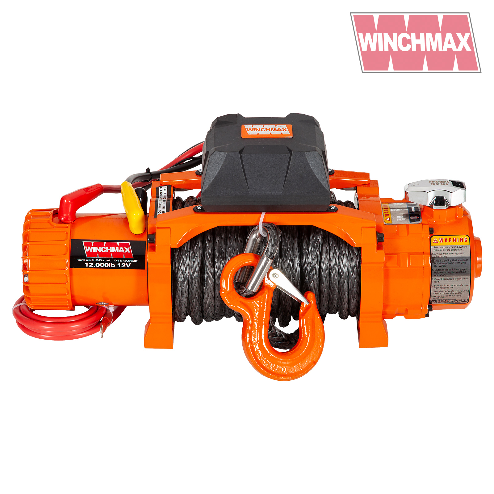 WINCHMAX original orange 12v electric winch 12,000lb (5,443kg) pull