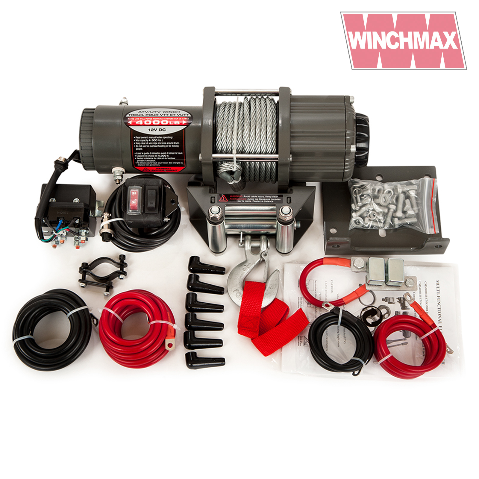 ELECTRIC WINCH 12V 4x4/RECOVERY 13500 lb WINCHMAX BRAND + MOUNTING