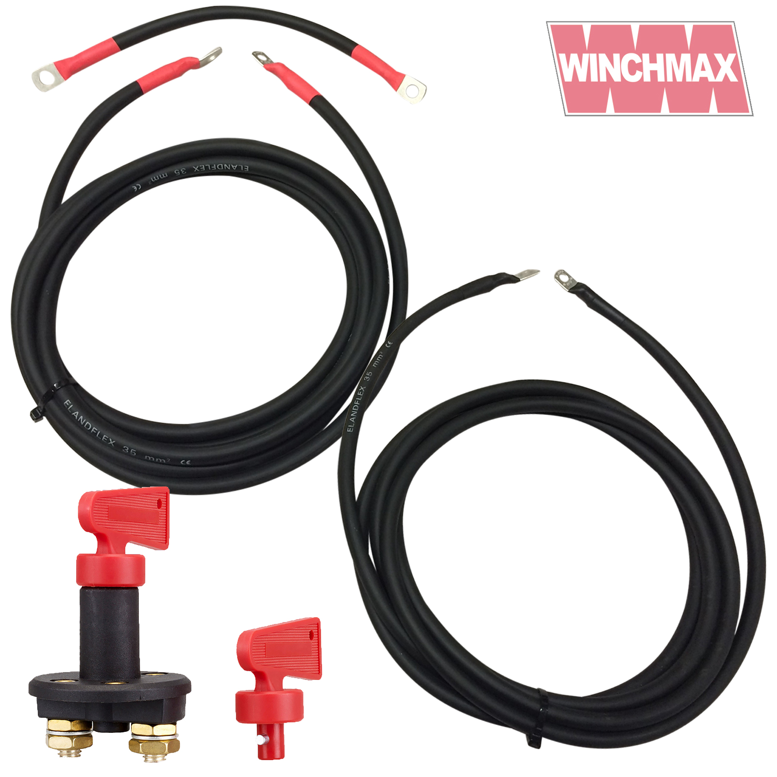 Defender Winch Battery Extension Cables Heavy Duty British Made