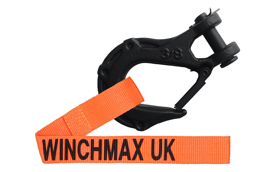 WINCHMAX WINCH BLACK TACTICAL HOOK 3/8" CLEVIS HOOK FOR WINCHES 14