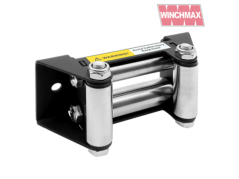 WINCHMAX Roller Fairlead, Small, Military Grade Matt Black. Stainless Steel Rollers. Winchmax
