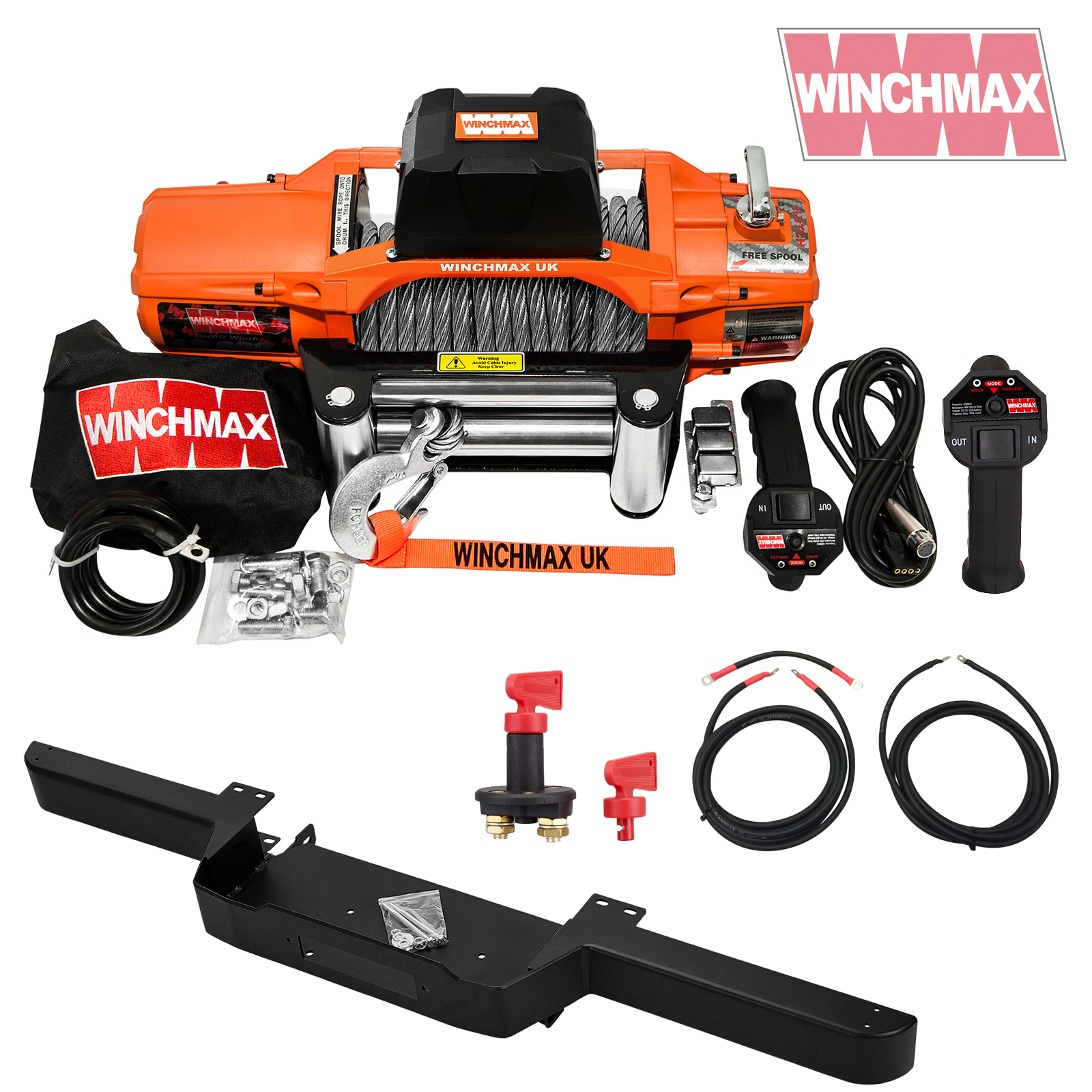 LAND ROVER DEFENDER 13500lb WINCHMAX SL WINCH + BUMPER COMBO KIT eBay