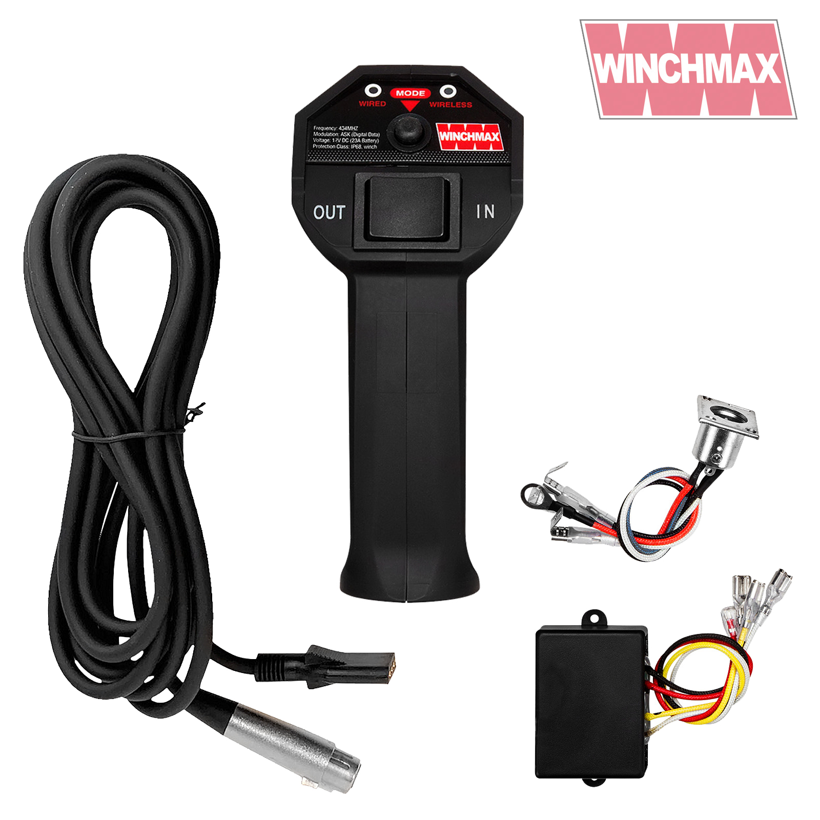 Winch Remote Control, Wireless. Single SL Handset, Long Range. 12v